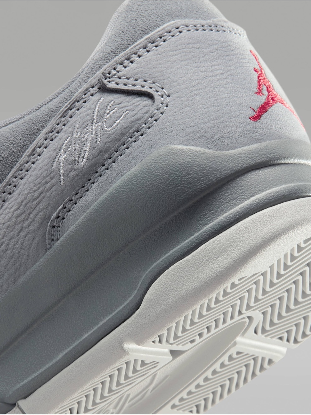 Air Jordan Flight Court Cool Grey Varsity Red Low Sneakers HF3255-007 Men’s 10.5 - Picture 8 of 9